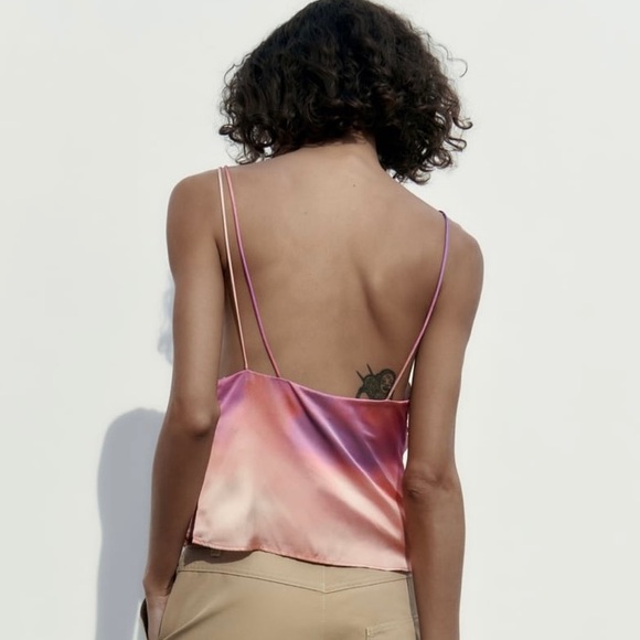 Satin effect Zara tank top - Picture 3 of 5